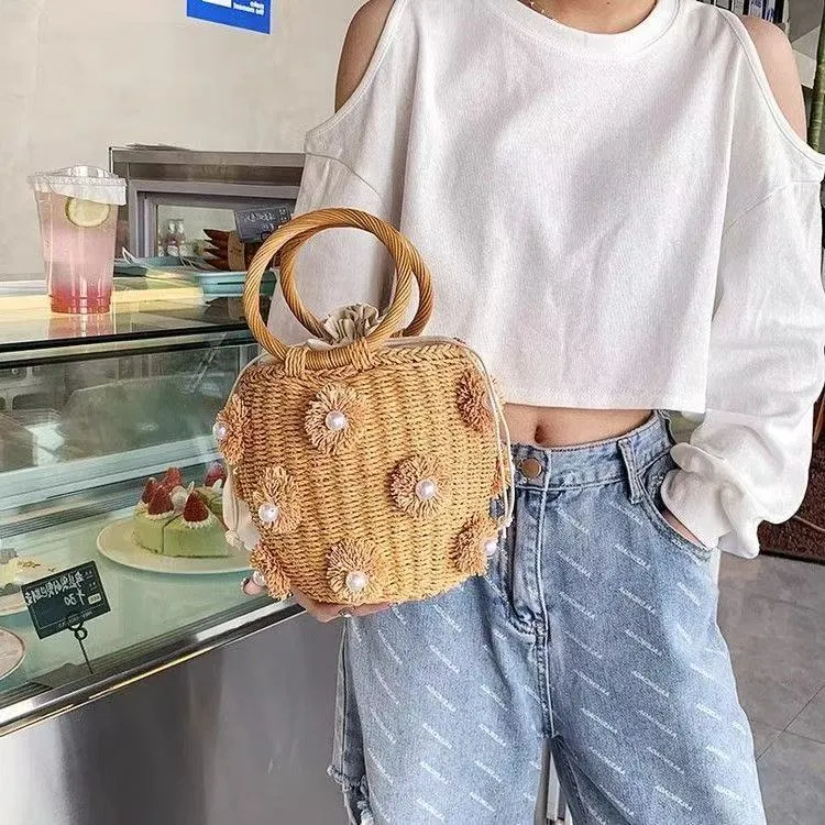 Edle Handtasche mit Perlenverzierungen Skanto