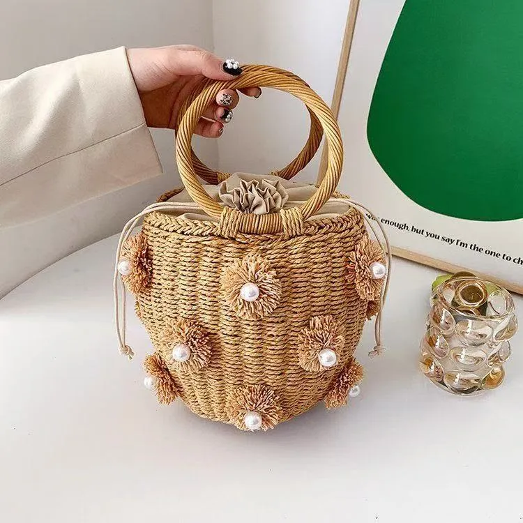Edle Handtasche mit Perlenverzierungen Skanto