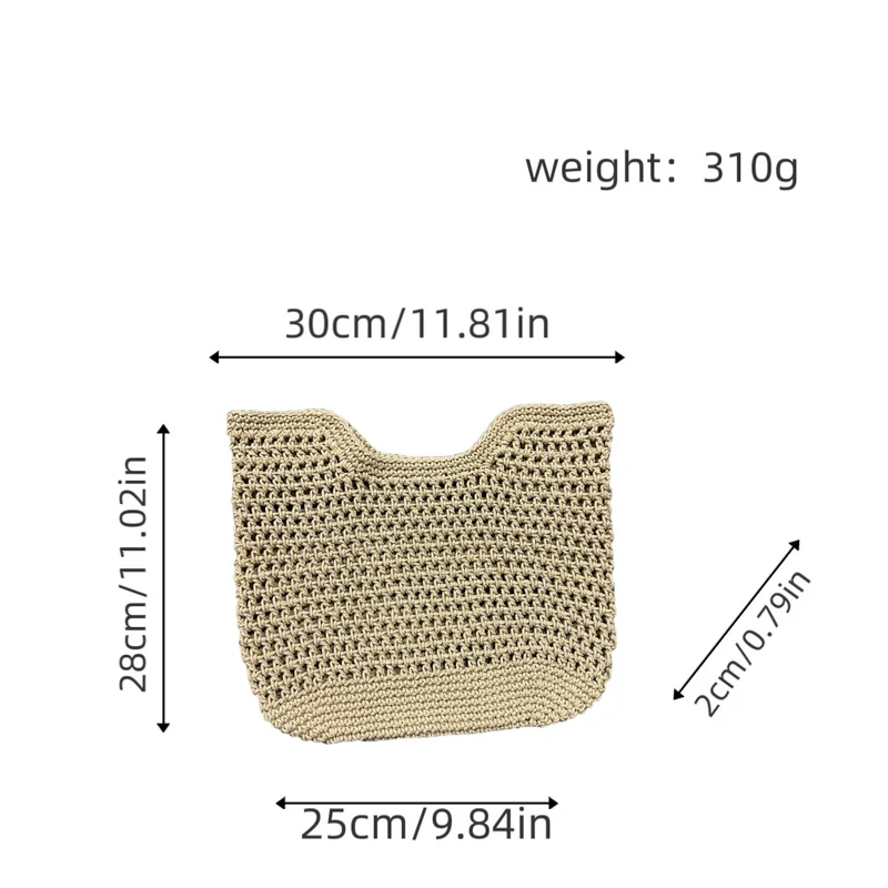Mesh-Tasche mit robusten Ledergriffen Skanto
