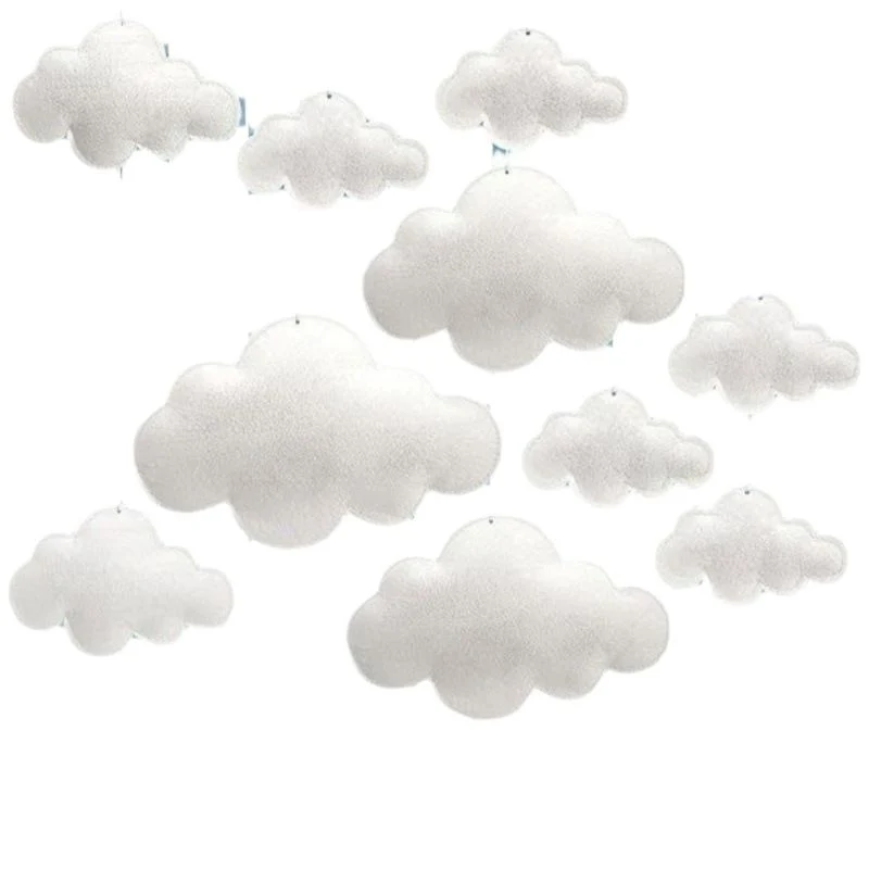 Stoff Wolken Mobile Dekor Brehn