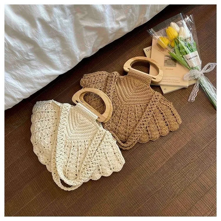 Handtasche mit einzigartigem Holzgriff-Design Skanto