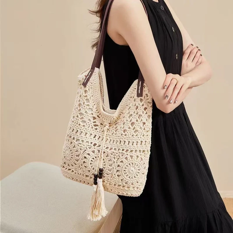 Handgemachte Makramee Strandtasche Skanto
