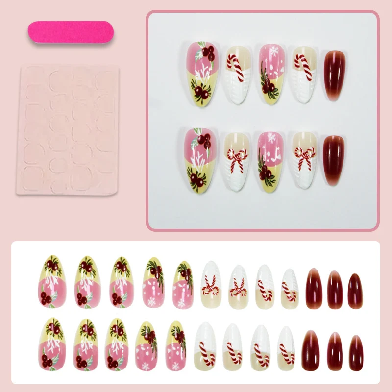 Kunstnagelset mit winterlichen und festlichen Designs Brehn
