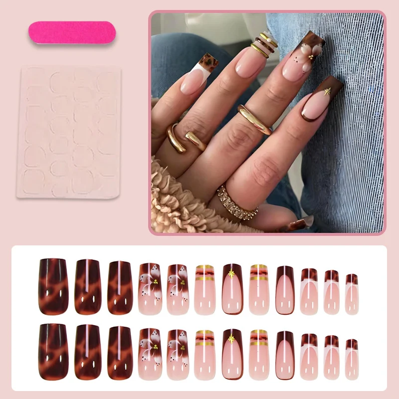 Kunstnagelset mit verschiedenen eleganten Designs Brehn