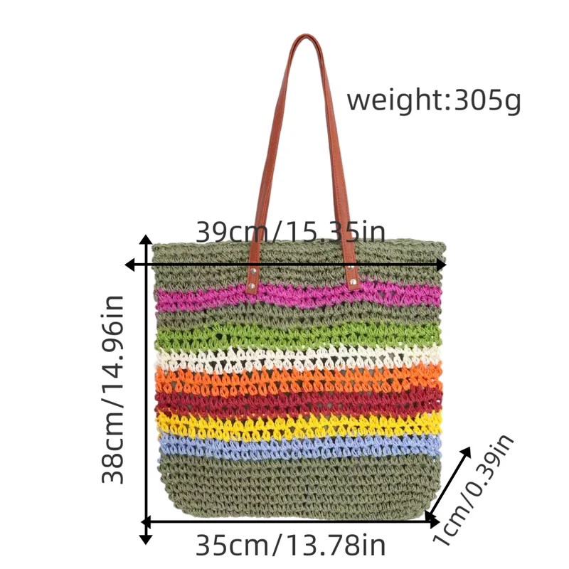 Geflochtener Shopper mit farbigem Farbverlauf Skanto