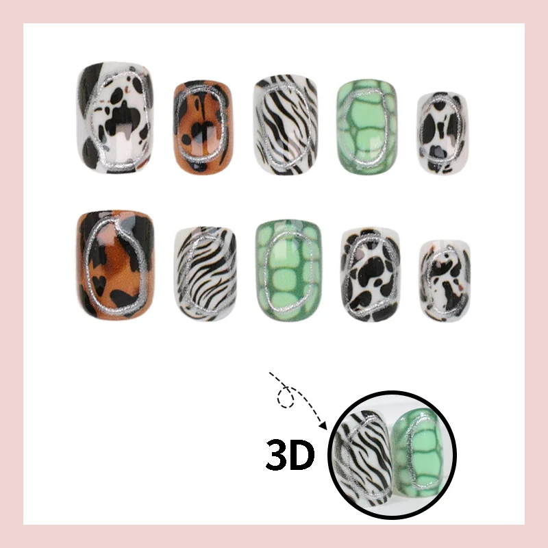 Kunstnagelset mit trendigen Tiermustern Brehn