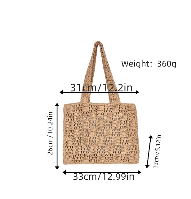 Geflochtene Handtasche aus Naturmaterial Skanto