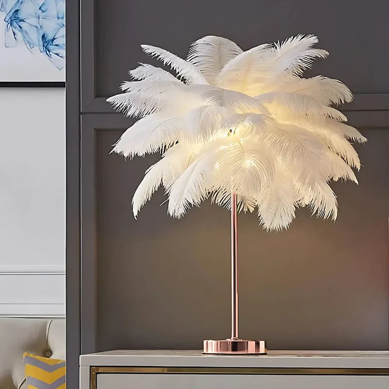 Atmosphärische Feder-Palmenlampe – LumaPalm | Skanto