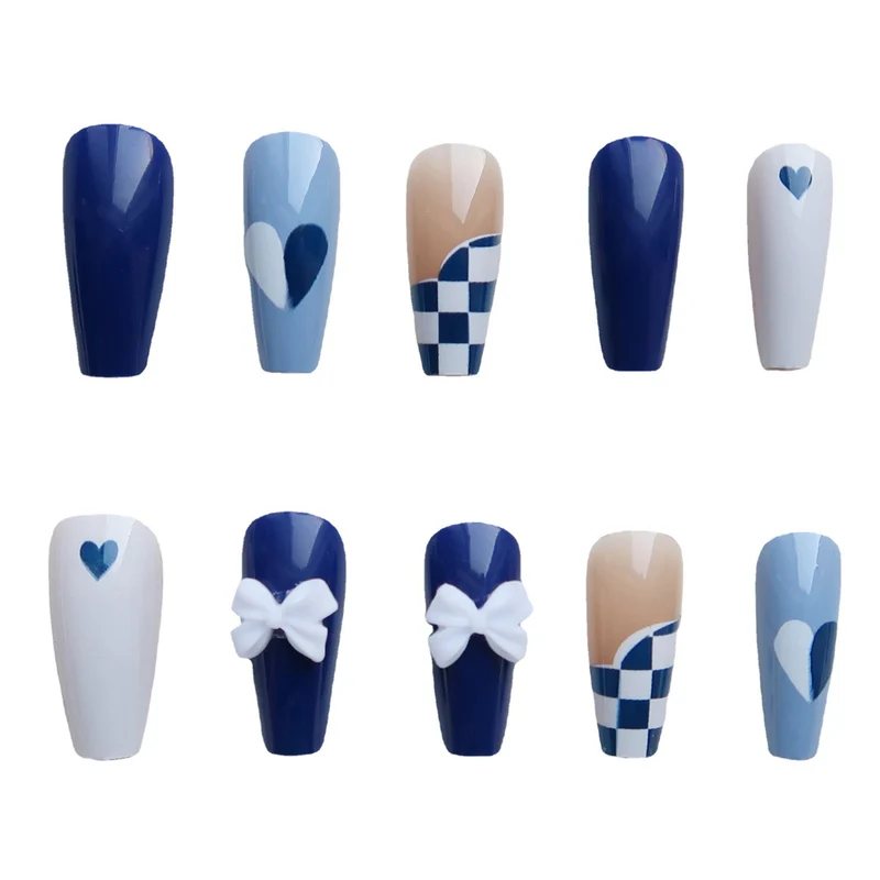 Künstlerisches dekoratives Press-On-Nagelset 1790727345