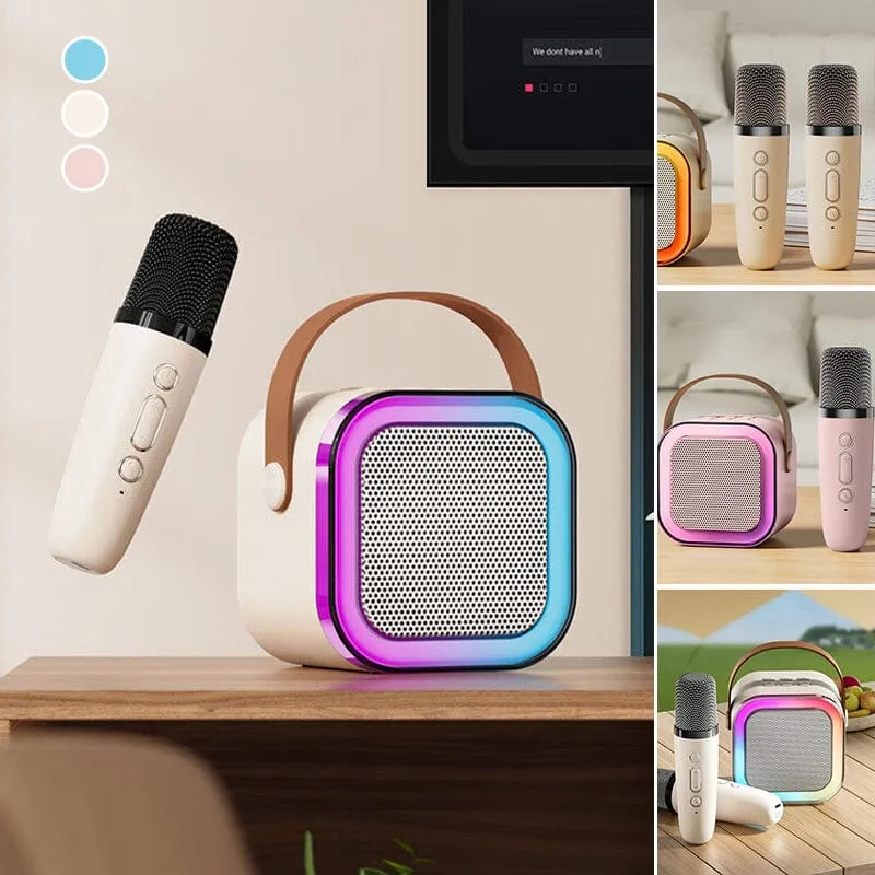 Mini-Karaoke-Maschine mit kabellosen Mikrofonen | Skanto