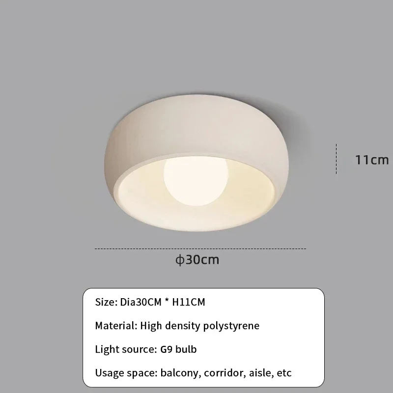Skanto | Japanische Wabi-Sabi runde LED-Deckenleuchte