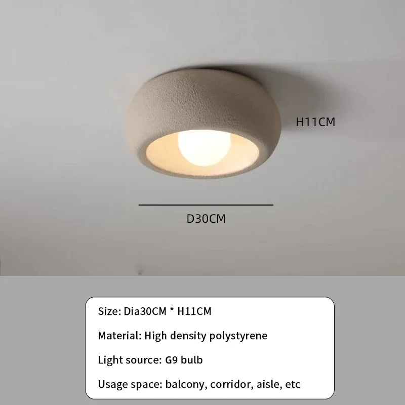 Skanto | Japanische Wabi-Sabi runde LED-Deckenleuchte