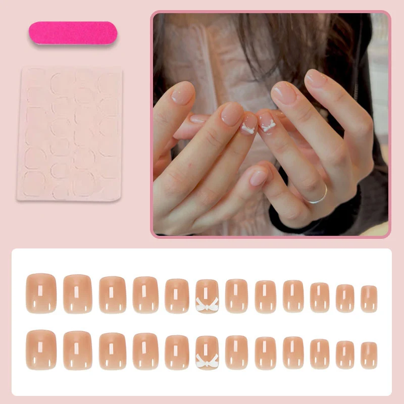 Kunstnagelset mit romantischen Schleifen-Designs Brehn