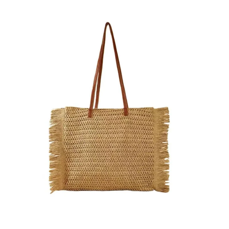 Elegante Raffia-Henkeltasche Skanto