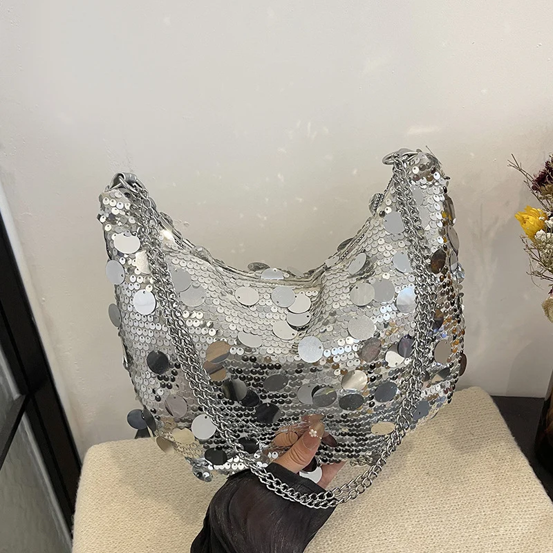 Pailletten-beschichtete Abendhandtasche