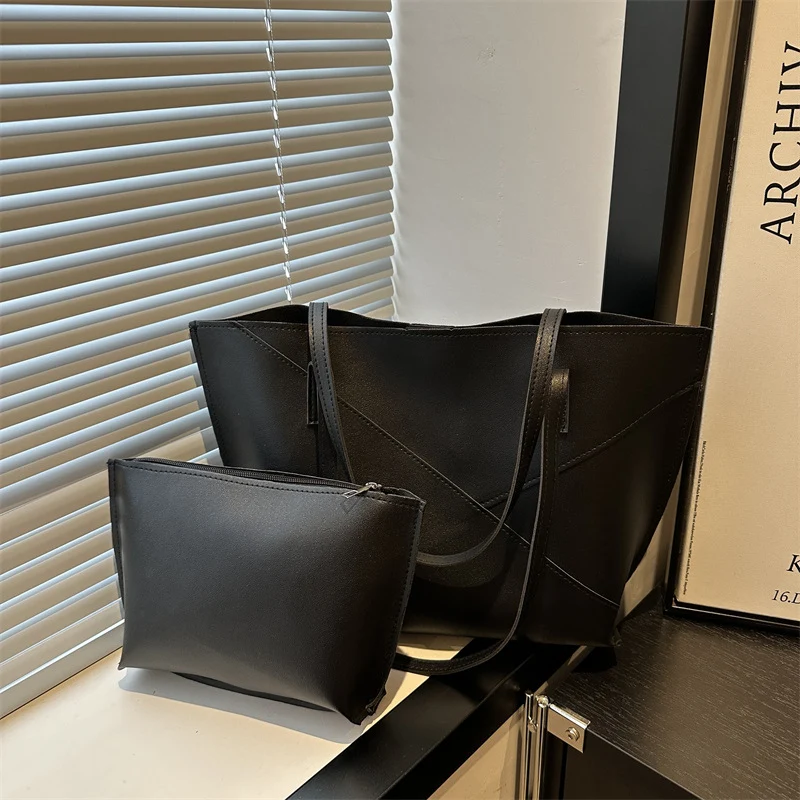 Strukturierte Leder-Shopper Tasche