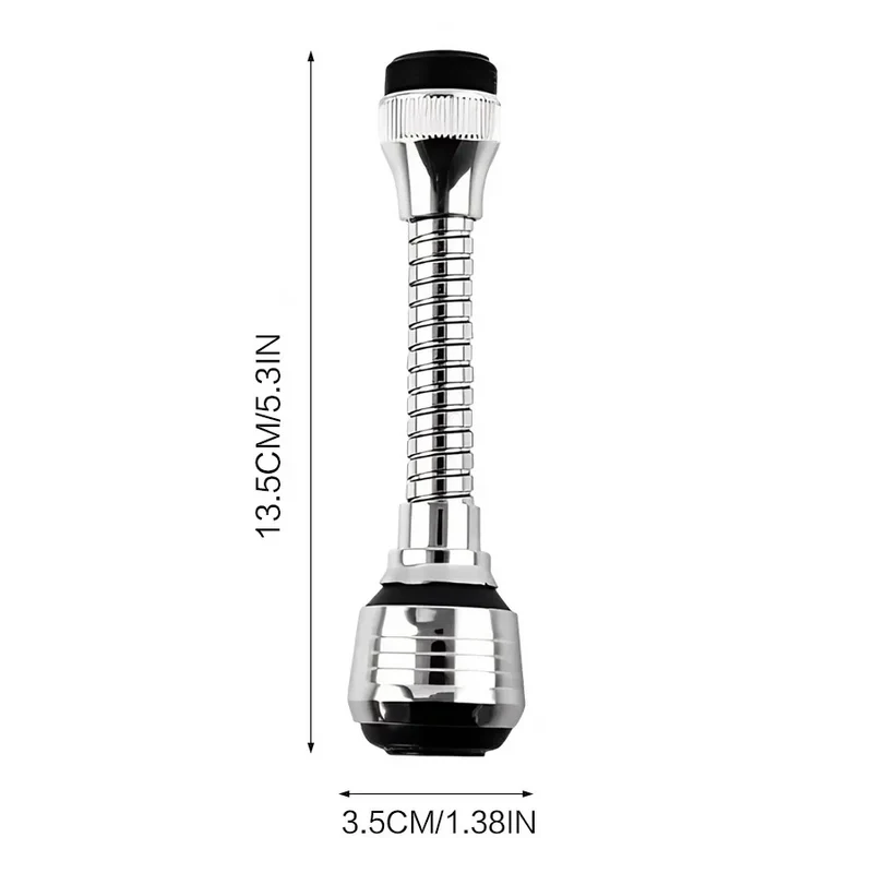 AquaFlex Steel – Edelstahl Wasserhahnverlängerung mit 360° Rotation und Wassersparfunktion Skanto