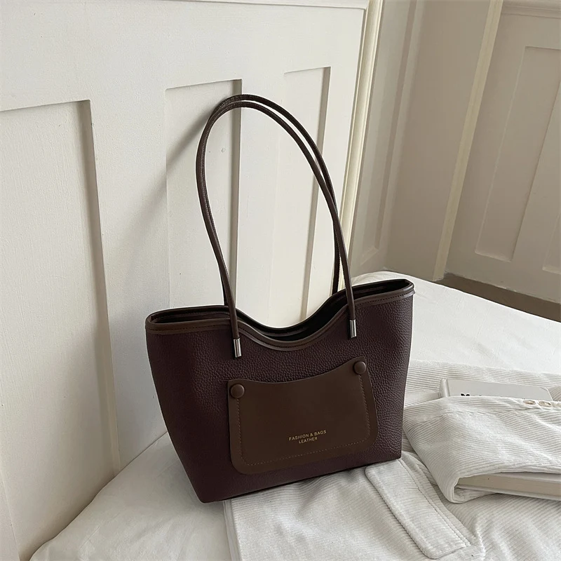 Minimalistische Leder Tote Bag
