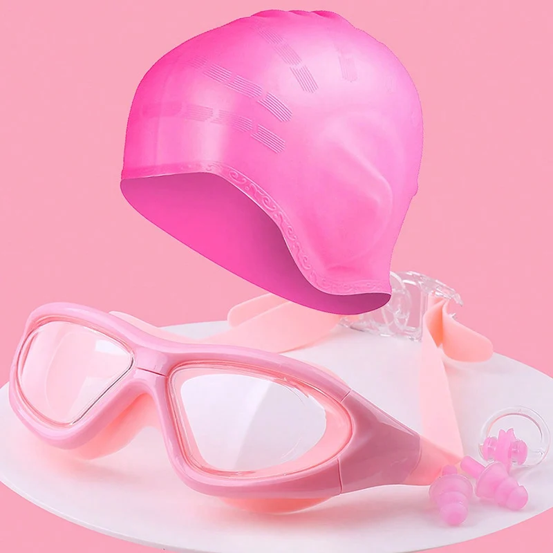 Schwimmset mit Komfort-Schwimmbrille und Badekappe Skanto