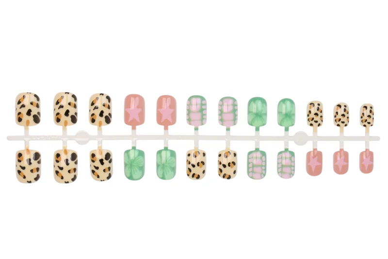 Kunstnagelset mit modernen Tier- und Blumendesigns Brehn