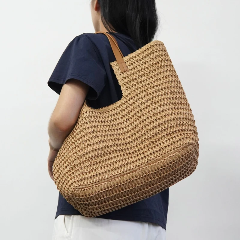 Geräumige Bast-Strandtasche Skanto