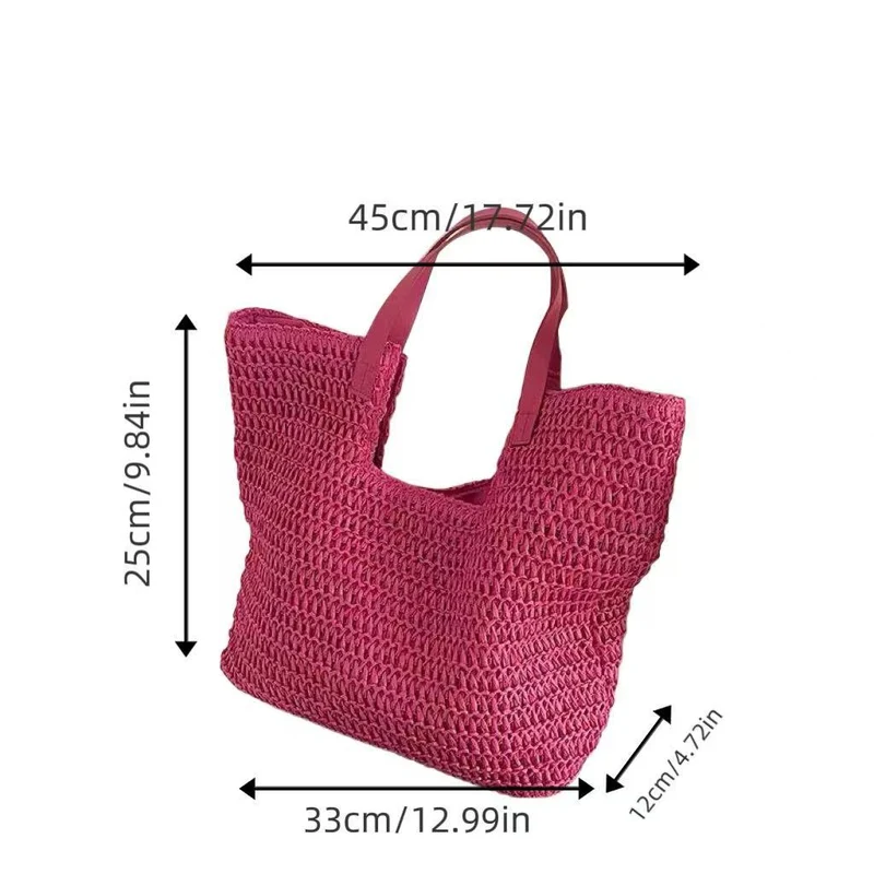 Geräumige Bast-Strandtasche Skanto
