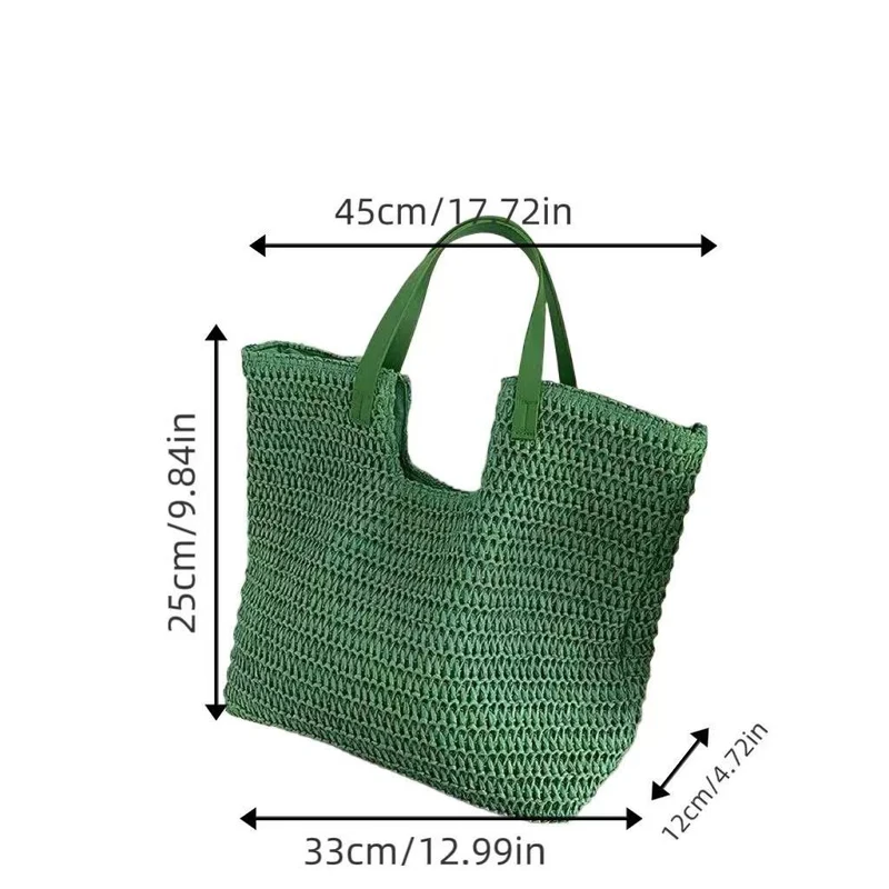 Geräumige Bast-Strandtasche Skanto