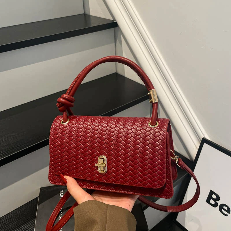 Gewebte Leder Abend-Clutch