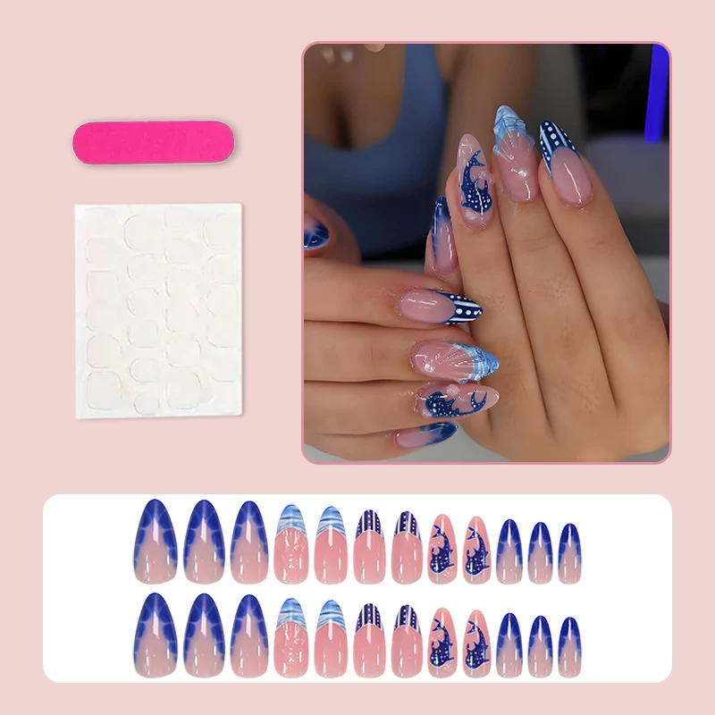 Kunstnagelset mit maritimen Motiven und modernen Designs Brehn