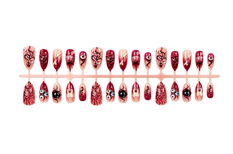 Kunstnagelset mit kreativen Halloween-Motiven Brehn