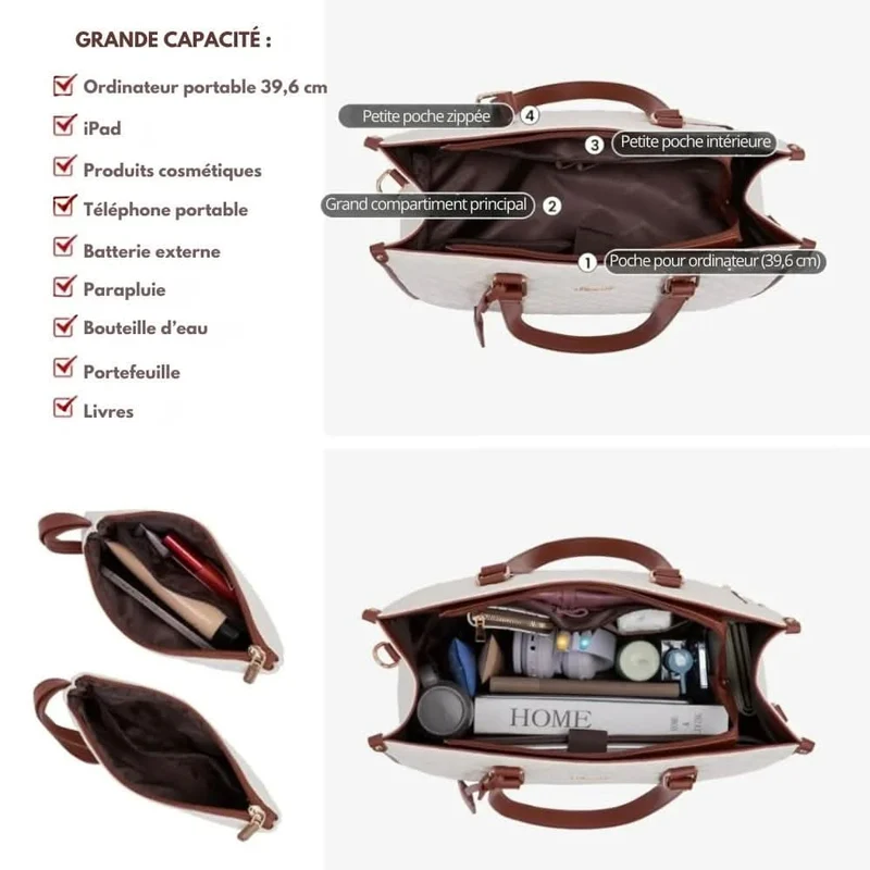 Skanto Skanto | 2-in-1 - Elegante Handtasche mit integriertem isoliertem Fach & großem Stauraum