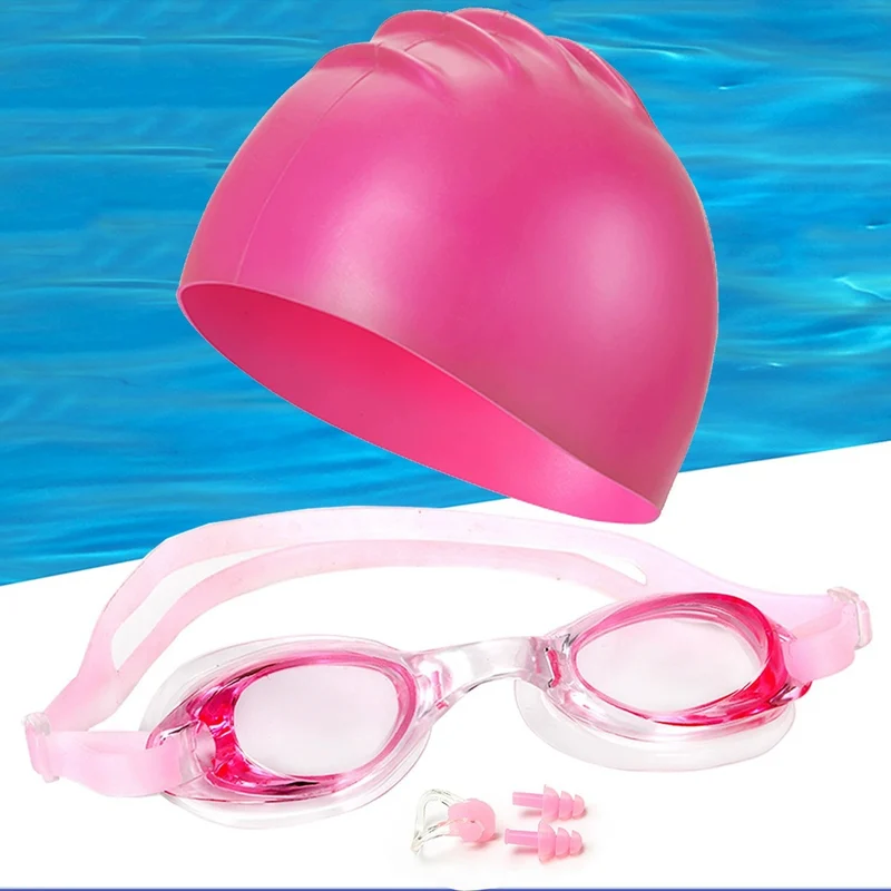 Schwimmset mit ergonomischer Schwimmbrille und zuverlässiger Badekappe Skanto