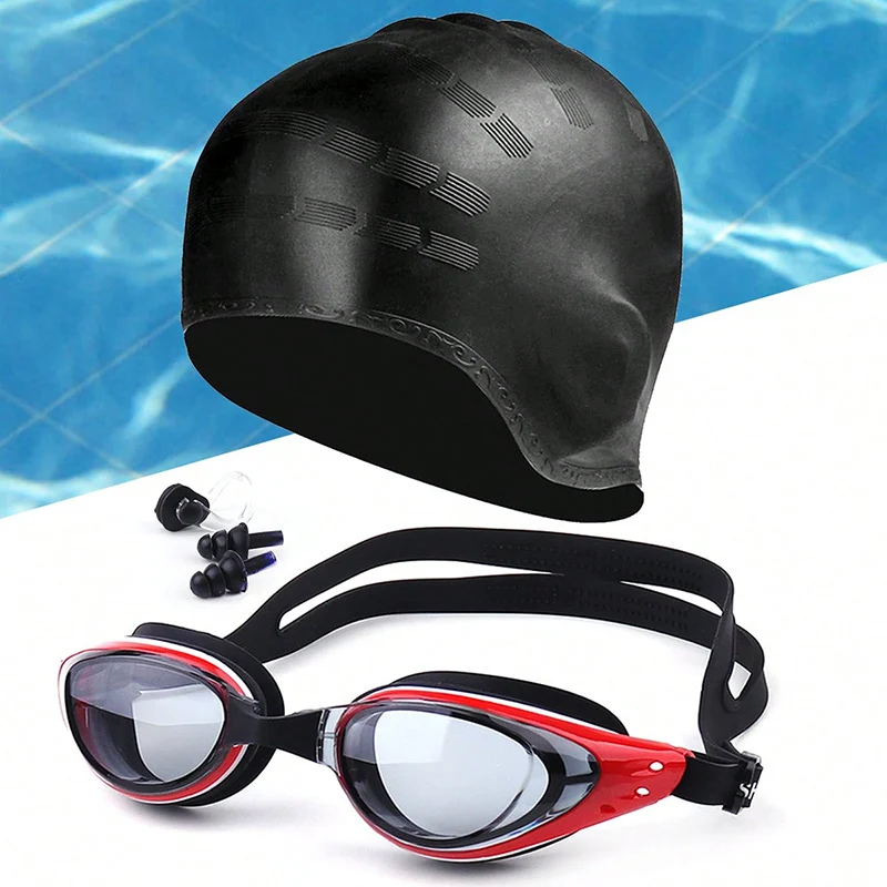 Schwimmset mit atmungsaktiver Badekappe und optimaler Abdichtung Skanto