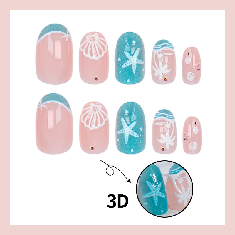 Kunstnagelset mit maritimen Details Brehn