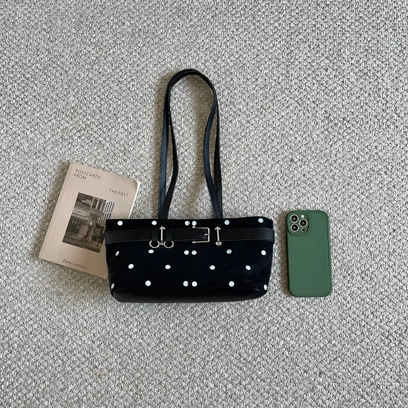 Stylische Pünktchen Schultertasche