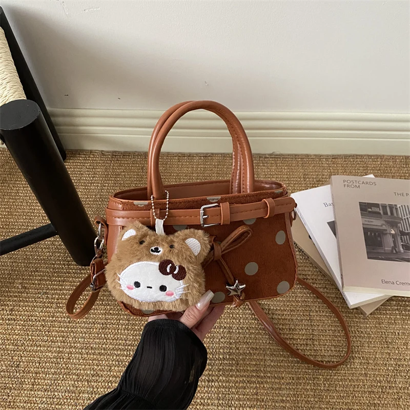 Verspielte Polka-Dot Mini-Handtasche