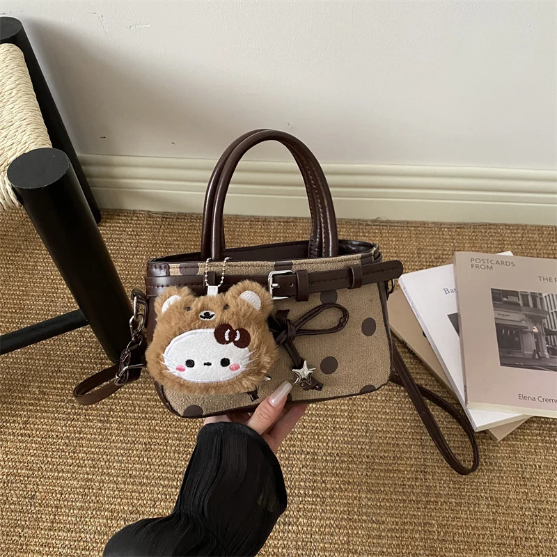 Verspielte Polka-Dot Mini-Handtasche