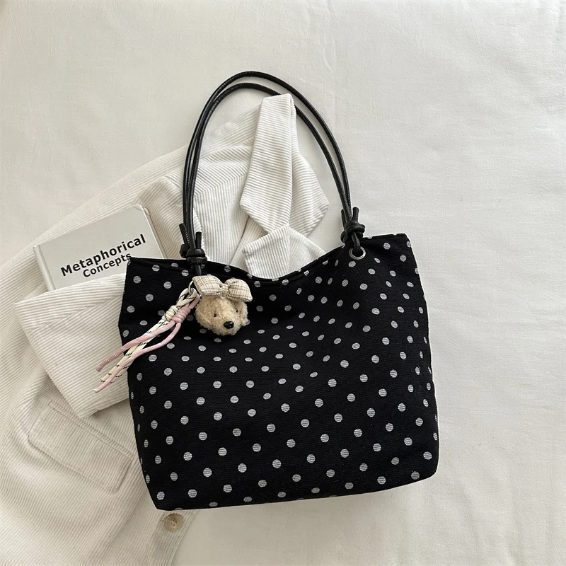 Verspielte Polka-Dot-Stofftasche