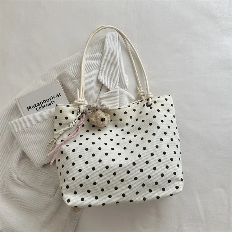 Verspielte Polka-Dot-Stofftasche