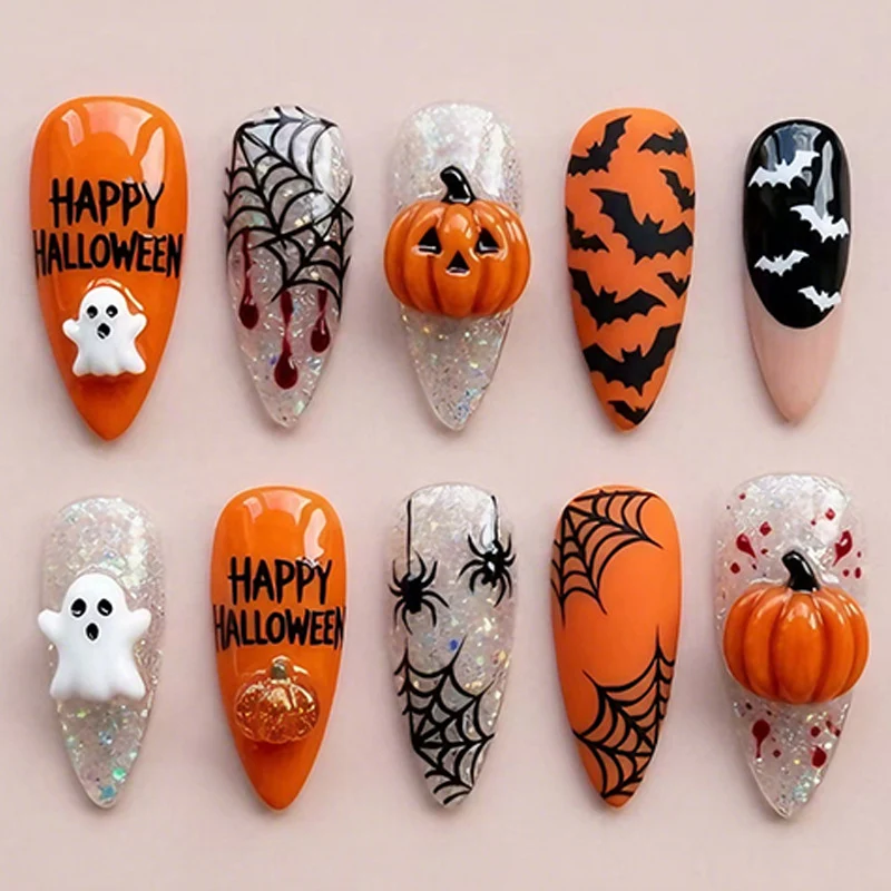 Kunstnagelset mit Halloween-Motiven Brehn 1787560980