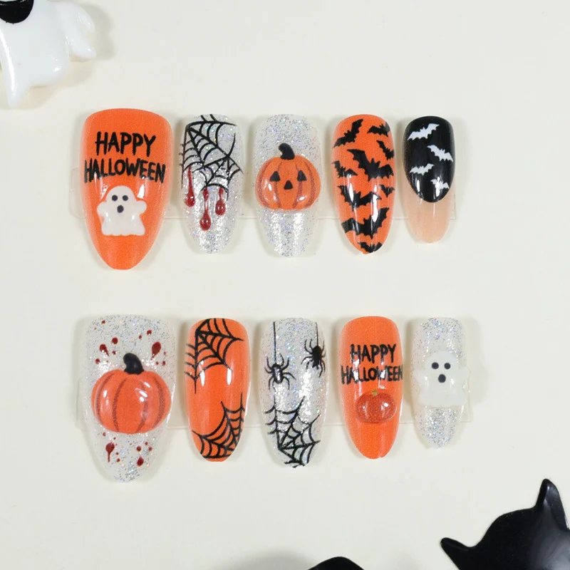 Kunstnagelset mit Halloween-Motiven Brehn 1787560980