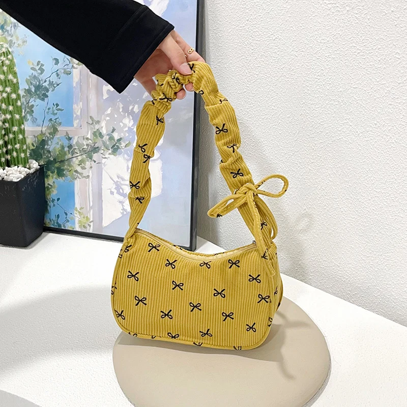Stylische Mini-Korduroy-Crossbody-Tasche