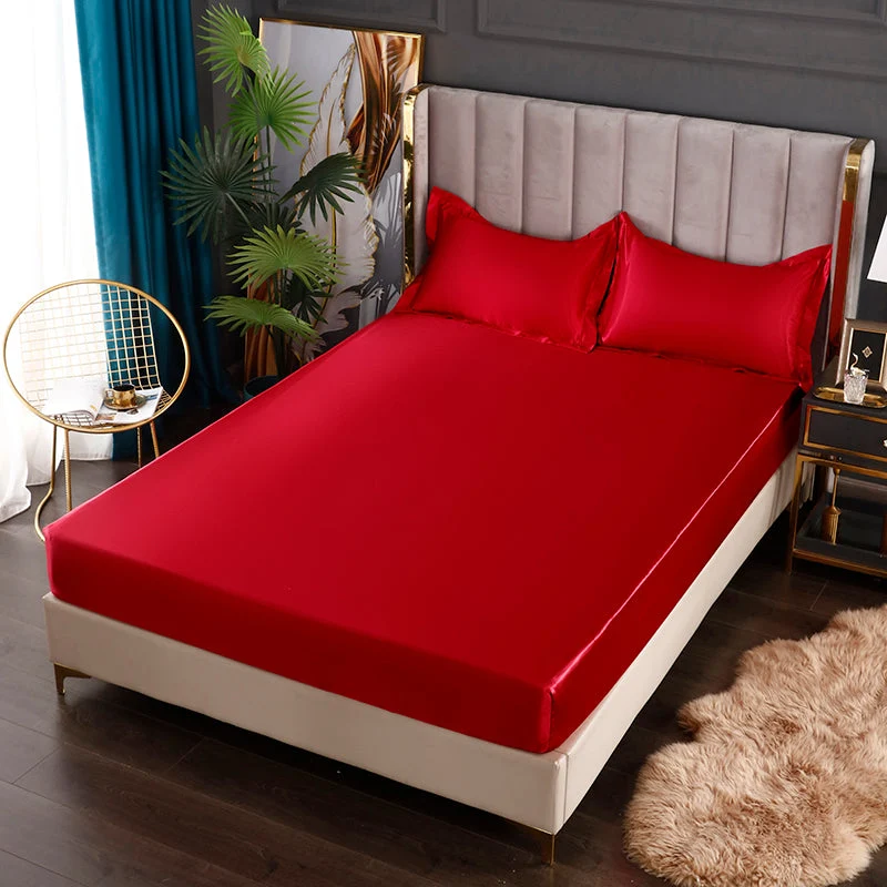 Skanto Spannbettlaken aus Seidensatin mit GRATIS* Seidensatin-Kissenbezug Skanto