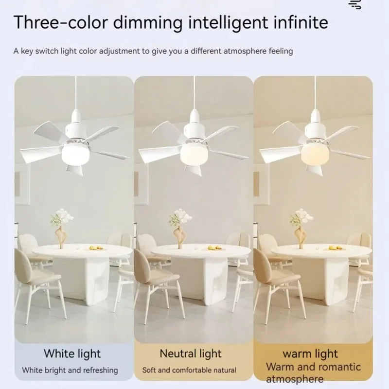 Skanto LED-Deckenventilator mit Fernbedienung – Dimmbar 30W, E27-Fassung, modernes smartes kabelloses Ventilatorlicht für Schlaf- und Wohnzimmer | Skanto