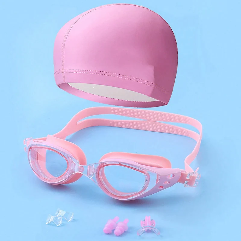 Schwimmbrillen-Set Skanto mit ergonomischer Badekappe und Ohrstöpseln