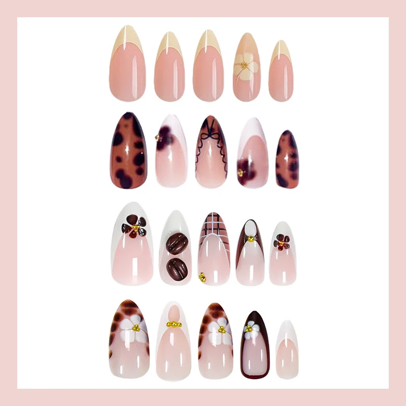 Kunstnagelset mit kreativen Blüten- und Tiermotiven Brehn