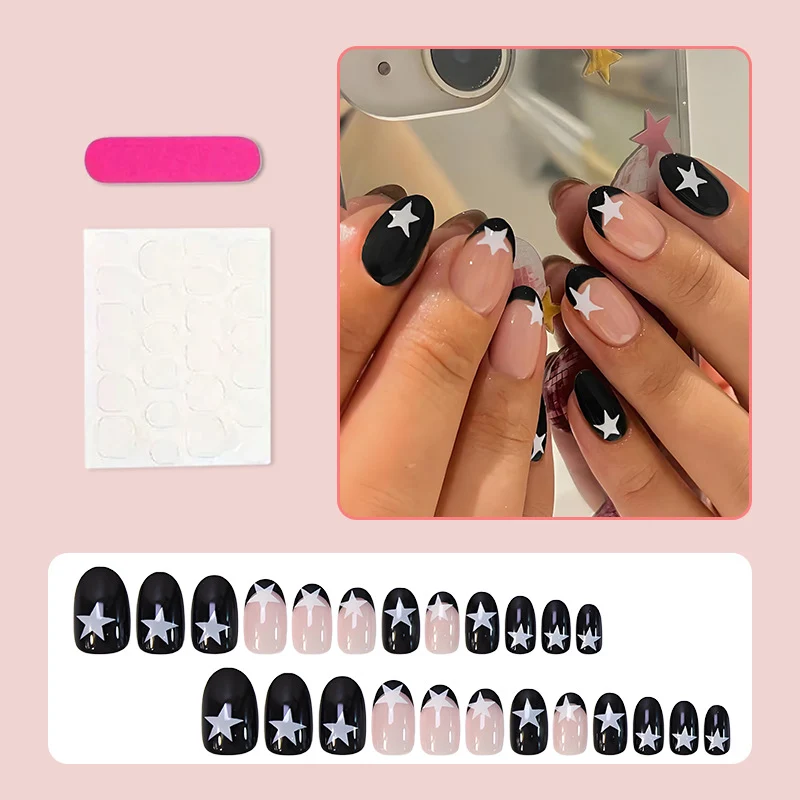 Kunstnagelset mit kreativem Sterne-Motiv Brehn