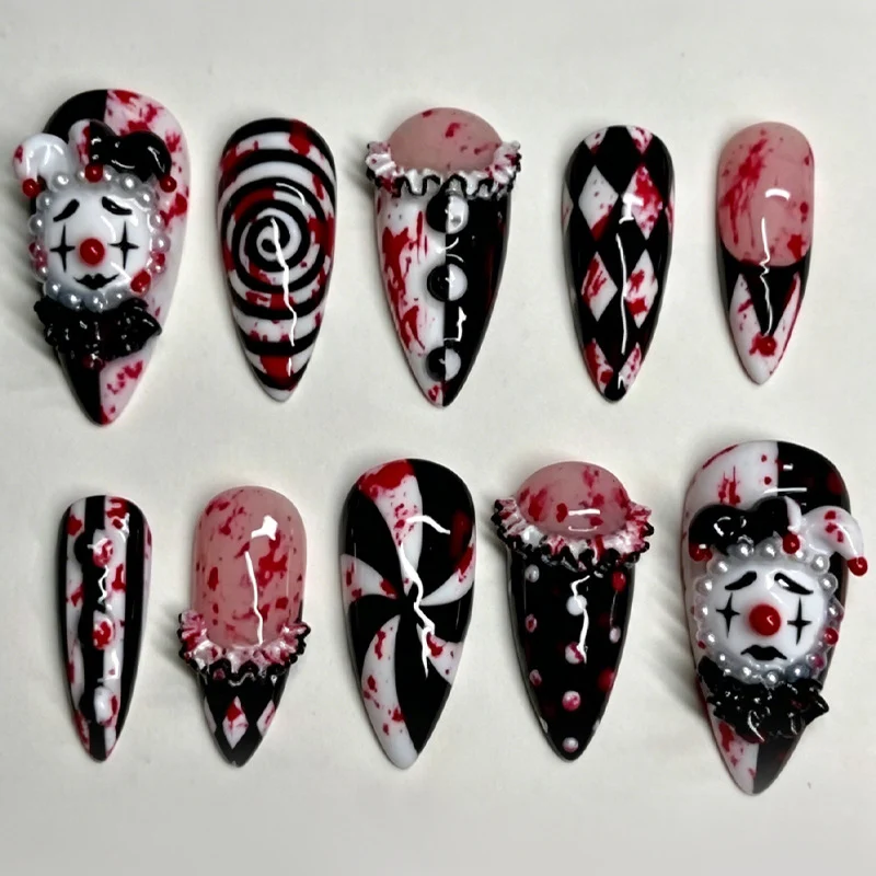Kunstnagelset mit kreativem Gruselmotiv Brehn