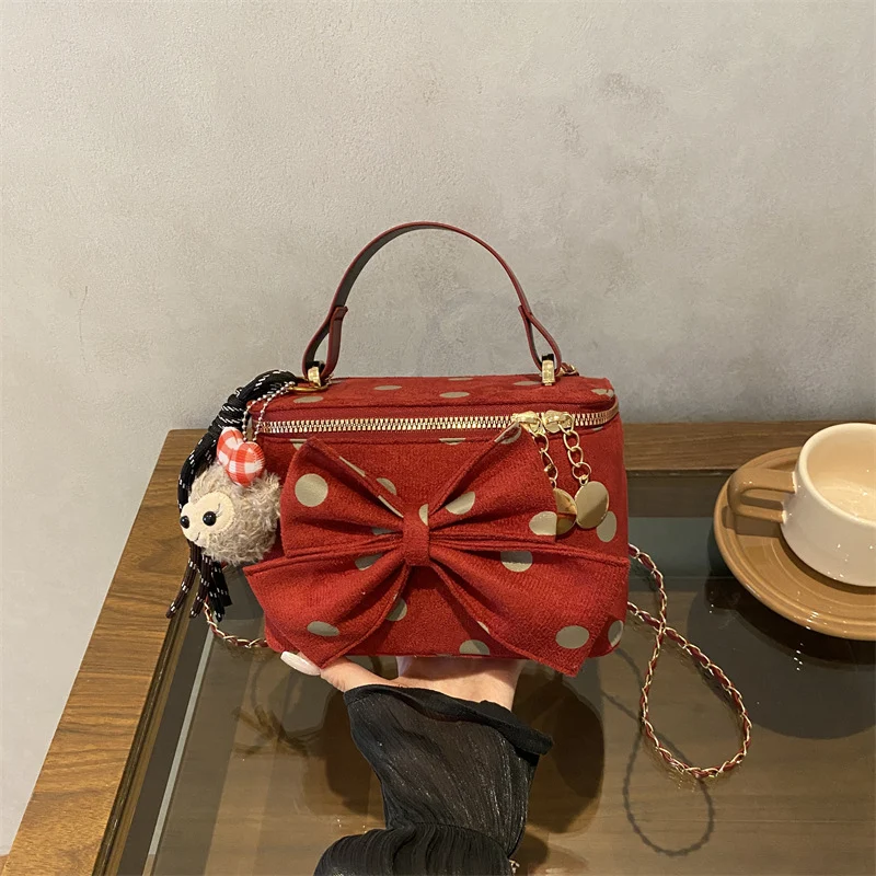 Verspielt Schleifenakzent Mini-Handtasche