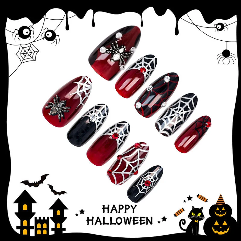 Kunstnagelset mit Halloween-Motiven Brehn